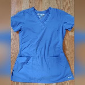 Grey's Anatomy XS Blue Scrub Top